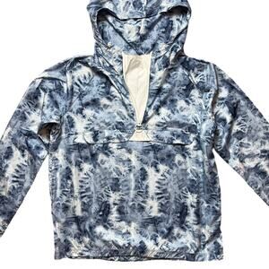 UNDER ARMOUR Storm Hooded Pullover Windbreaker Women’s Small Blue White Spring